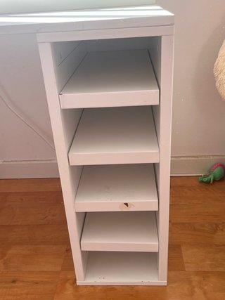 Scrivania per bambini bianca con scaffali 95 x 47