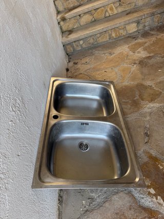 Fregadero Doble Roca Acero Inoxidable