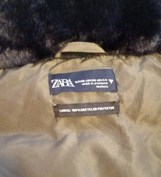 Abrigo Parka Verde Oscuro Acolchado