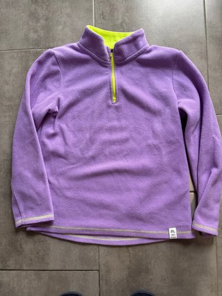 Forro Polar Morado con Cremallera Talla 11-12 años