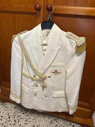 Traje de Comunión Niño Blanco y Dorado talla 12-14