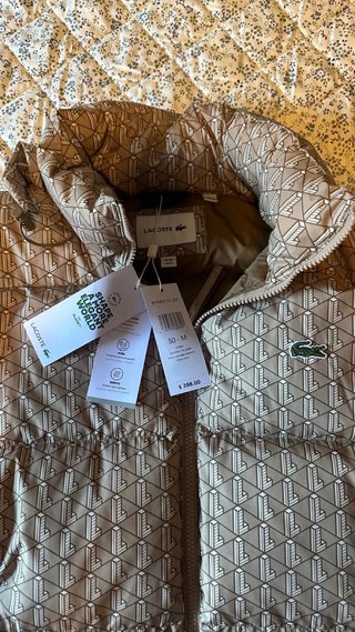 Plumas Lacoste Estampado Beige Talla M