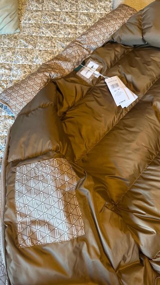 Plumas Lacoste Estampado Beige Talla M
