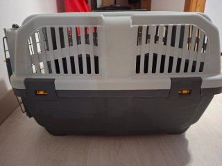 Transportín perro/gato puerta metálica