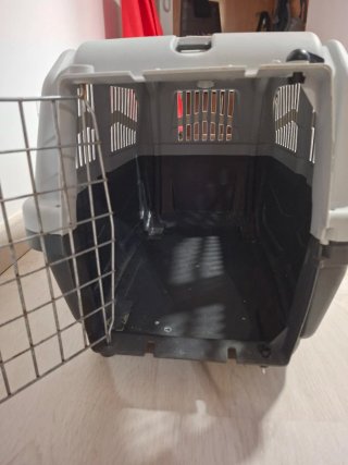 Transportín perro/gato puerta metálica