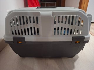 Transportín perro/gato puerta metálica