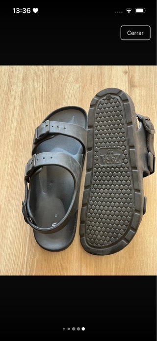 Chanclas Zara niño talla 39 negras