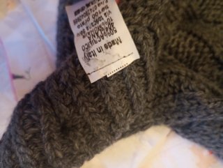 Coprispalle in lana grigio taglia unica