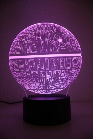 Lámpara Star Wars Death Star 3D