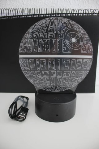 Lámpara Star Wars Death Star 3D