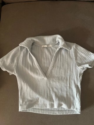 Top Azul Claro Pull&Bear Talla XS