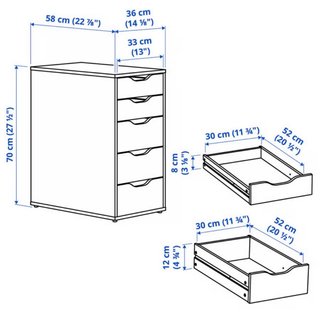 Cajonera IKEA ALEX Blanca