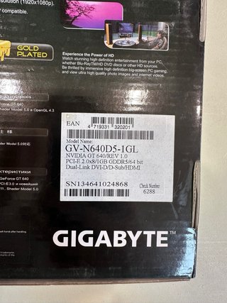 Tarjeta Gráfica Gigabyte NVIDIA GeForce GT 640