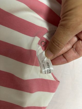 Vestido bebé 12 meses rayas rosa