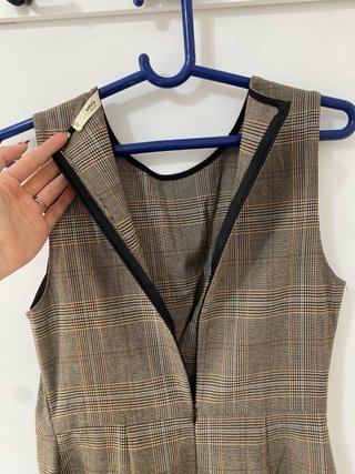 Vestido de cuadros Mango Talla S