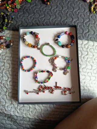 Lote de 7 Pulseras de Cuentas
