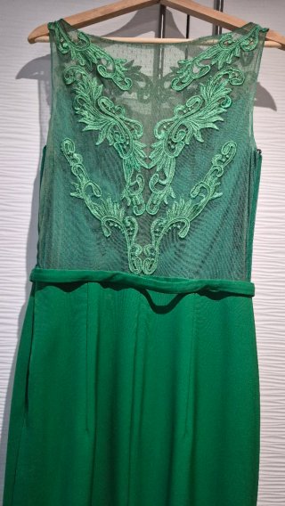 Vestido de fiesta largo verde