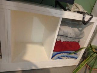 Mueble salón madera pintado a mano