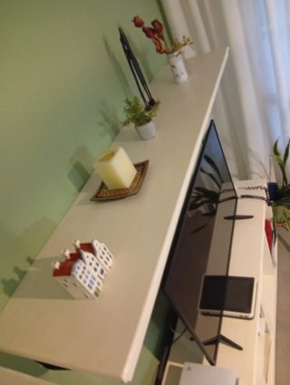Mueble salón madera pintado a mano