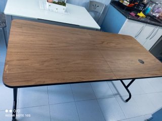 Mesa plegable camping metal y madera