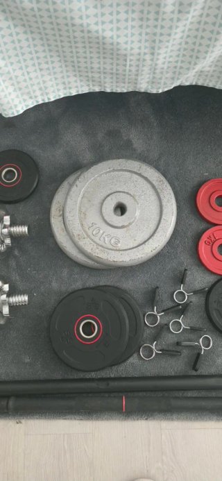 Set de Entrenamiento con Pesas y Barras