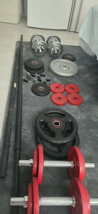 Set de Entrenamiento con Pesas y Barras