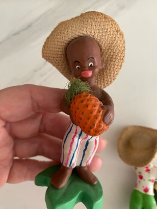 Set de 2 Figuras Vintage de Barro
