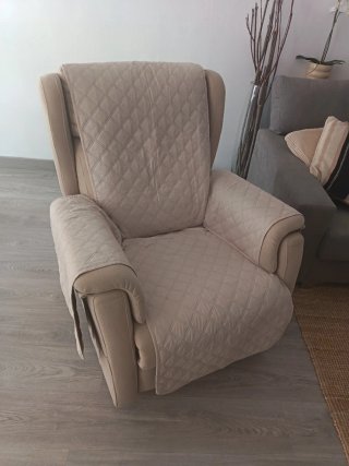 Sillón relax eléctrico beige
