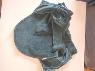 Chaqueta terciopelo verde para perro