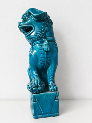 Figura Decorativa Perro Fu Azul