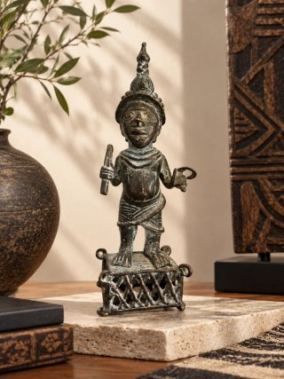Figura de bronce, étnica africana