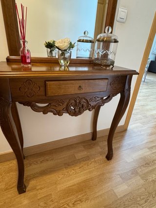 Mueble Recibidor con Espejo de madera