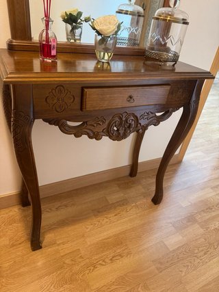 Mueble Recibidor con Espejo de madera