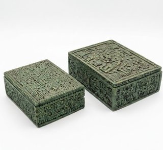 Cajas Vintage Relieve Azteca 1970