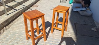 Set de 2 Taburetes de Madera