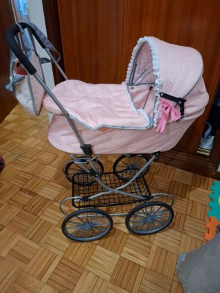 Carrito de Juguete para Muñecas Rosa