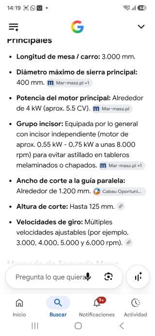 Escuadradora Egurko Ortza 300 PF