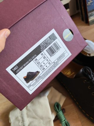 Dr. Martens Zapatos Marrones Hechos en Inglaterra