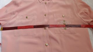 Camisa Vintage Rosa con Bordado