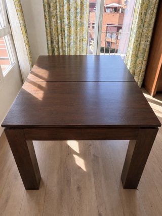 Mesa extensible y 4 Sillas Banak Madera y Mimbre