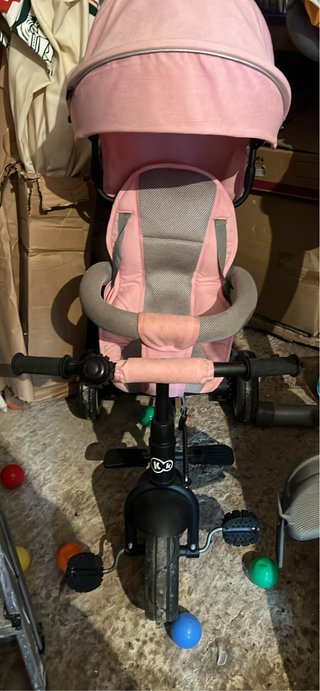 Triciclo evolutivo rosa con capota