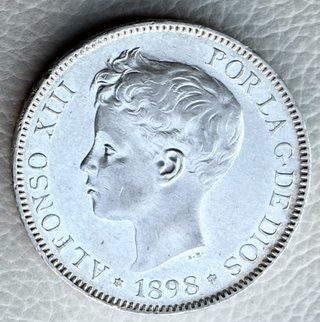 Moneda 5 Pesetas Alfonso XIII 1898
