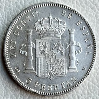 Moneda 5 Pesetas Alfonso XIII 1898