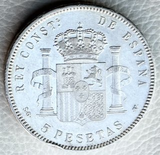 Moneda 5 Pesetas Alfonso XIII 1898