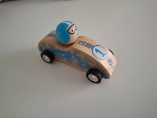 Coche de madera para niños - con retroceso