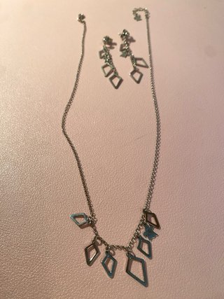 Collar y pendientes en Plata Ley 925 Clarity Ghost