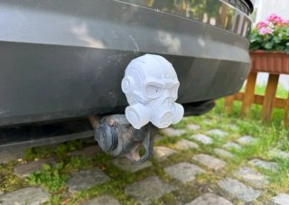 Cubre Bola de Remolque Calavera Cyberpunk 3D