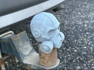Cubre Bola de Remolque Calavera Cyberpunk 3D