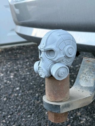 Cubre Bola de Remolque Calavera Cyberpunk 3D