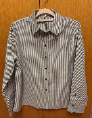 Camisa Zara Rayas Blanco y Negro